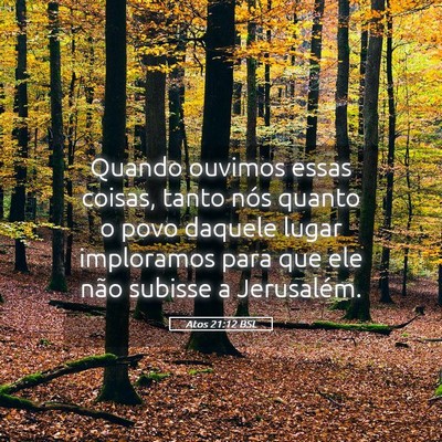 Picture 05 - Atos 21:12 BSL - Quando ouvimos essas coisas, tanto nós quanto o - Bible Verse Picture