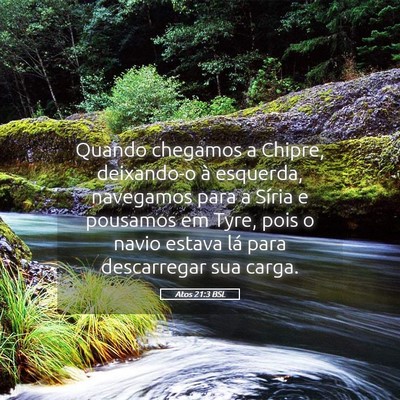 Picture 05 - Atos 21:3 BSL - Quando chegamos a Chipre, deixando-o à esquerda, - Bible Verse Picture