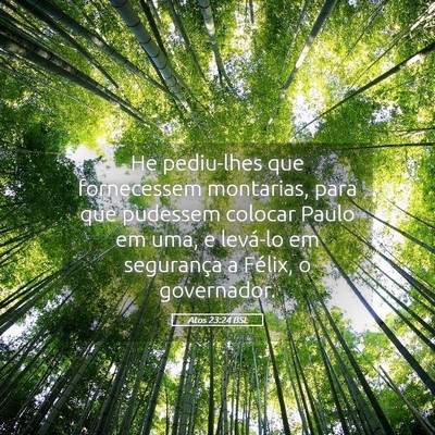 Picture 05 - Atos 23:24 BSL - He pediu-lhes que fornecessem montarias, para que - Bible Verse Picture