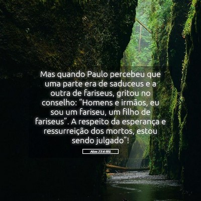 Picture 05 - Atos 23:6 BSL - Mas quando Paulo percebeu que uma parte era de - Bible Verse Picture