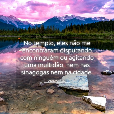 Picture 05 - Atos 24:12 BSL - No templo, eles não me encontraram disputando - Bible Verse Picture