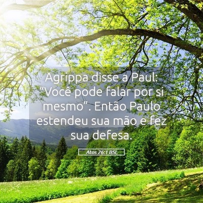 Picture 05 - Atos 26:1 BSL - Agrippa disse a Paul: “Você pode falar por si - Bible Verse Picture