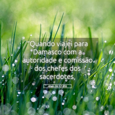 Picture 05 - Atos 26:12 BSL - “Quando viajei para Damasco com a autoridade e - Bible Verse Picture