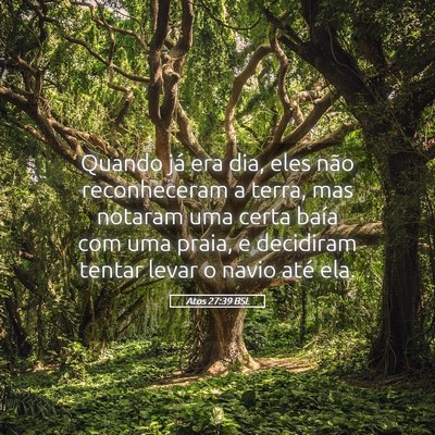 Picture 05 - Atos 27:39 BSL - Quando já era dia, eles não reconheceram a - Bible Verse Picture