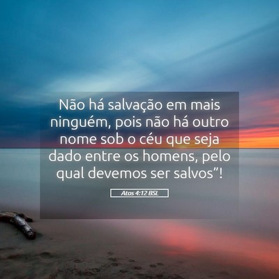 Picture 05 - Atos 4:12 BSL - Não há salvação em mais ninguém, pois não - Bible Verse Picture