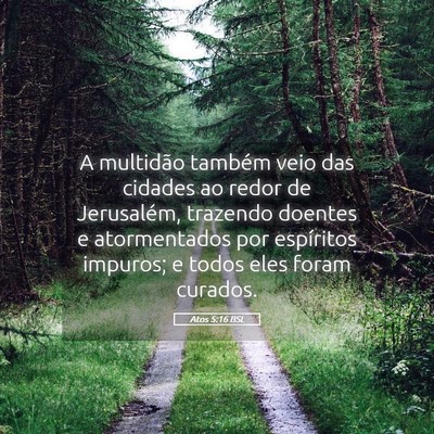 Picture 05 - Atos 5:16 BSL - A multidão também veio das cidades ao redor de - Bible Verse Picture