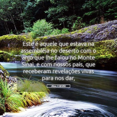 Picture 05 - Atos 7:38 BSL - Este é aquele que estava na assembléia no - Bible Verse Picture