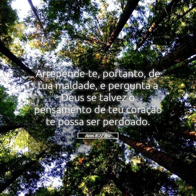 Picture 05 - Atos 8:22 BSL - Arrepende-te, portanto, de tua maldade, e - Bible Verse Picture