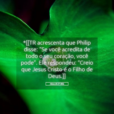 Picture 05 - Atos 8:37 BSL - *[[TR acrescenta que Philip disse: “Se você - Bible Verse Picture