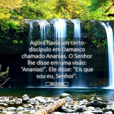 Picture 05 - Atos 9:10 BSL - Agora havia um certo discípulo em Damasco - Bible Verse Picture