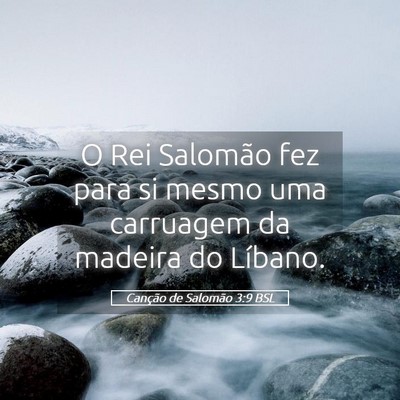 Picture 05 - Canção de Salomão 3:9 BSL - O Rei Salomão fez para si mesmo uma carruagem da - Bible Verse Picture