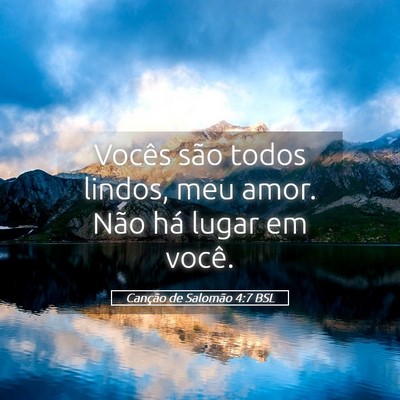 Picture 05 - Canção de Salomão 4:7 BSL - Vocês são todos lindos, meu amor. Não há - Bible Verse Picture