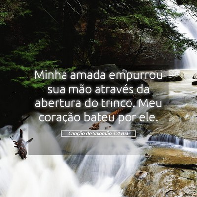 Picture 05 - Canção de Salomão 5:4 BSL - Minha amada empurrou sua mão através da - Bible Verse Picture