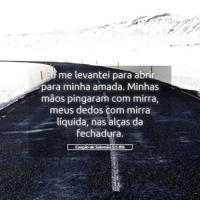 Picture 05 - Canção de Salomão 5:5 BSL - Eu me levantei para abrir para minha amada. - Bible Verse Picture