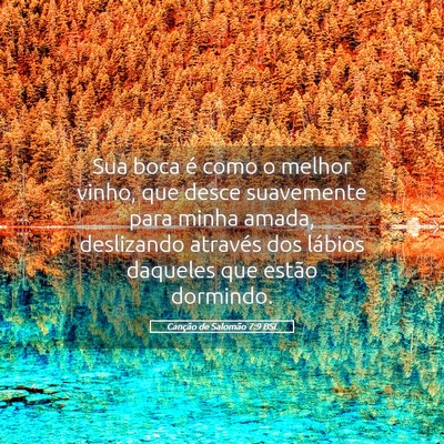 Picture 05 - Canção de Salomão 7:9 BSL - Sua boca é como o melhor vinho, que desce - Bible Verse Picture