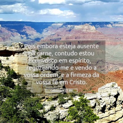 Picture 05 - Colossenses 2:5 BSL - Pois embora esteja ausente na carne, contudo - Bible Verse Picture
