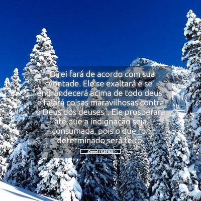 Picture 05 - Daniel 11:36 BSL - “O rei fará de acordo com sua vontade. Ele se - Bible Verse Picture