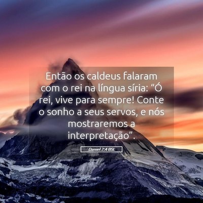 Picture 05 - Daniel 2:4 BSL - Então os caldeus falaram com o rei na língua - Bible Verse Picture