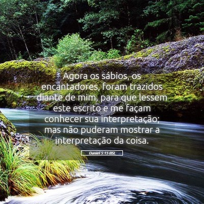 Picture 05 - Daniel 5:15 BSL - Agora os sábios, os encantadores, foram trazidos - Bible Verse Picture
