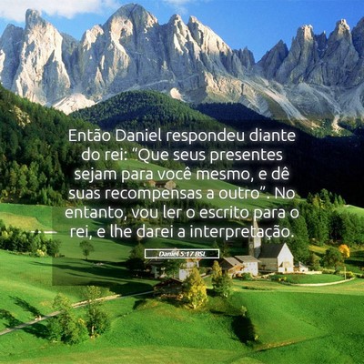 Picture 05 - Daniel 5:17 BSL - Então Daniel respondeu diante do rei: “Que - Bible Verse Picture