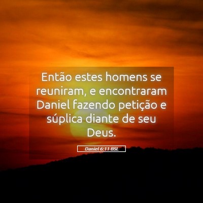 Picture 05 - Daniel 6:11 BSL - Então estes homens se reuniram, e encontraram - Bible Verse Picture