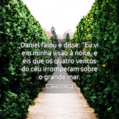 Picture 05 - Daniel 7:2 BSL - Daniel falou e disse: “Eu vi em minha visão à - Bible Verse Picture