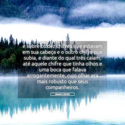 Picture 05 - Daniel 7:20 BSL - e sobre os dez chifres que estavam em sua cabeça - Bible Verse Picture