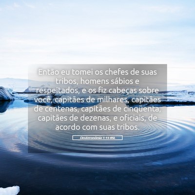 Picture 05 - Deuteronômio 1:15 BSL - Então eu tomei os chefes de suas tribos, homens - Bible Verse Picture