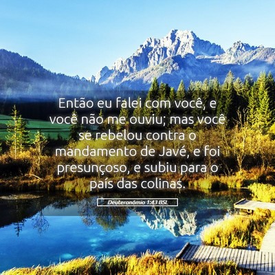 Picture 05 - Deuteronômio 1:43 BSL - Então eu falei com você, e você não me ouviu; - Bible Verse Picture