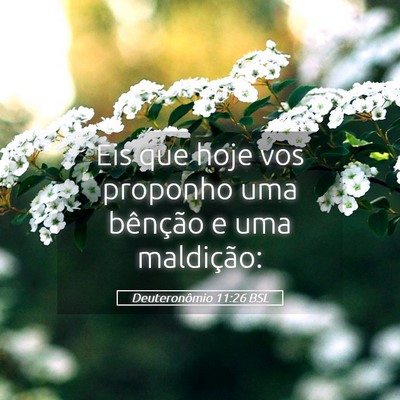 Picture 05 - Deuteronômio 11:26 BSL - Eis que hoje vos proponho uma bênção e uma - Bible Verse Picture
