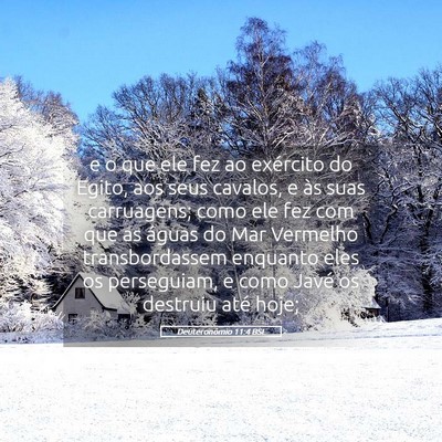Picture 05 - Deuteronômio 11:4 BSL - e o que ele fez ao exército do Egito, aos seus - Bible Verse Picture