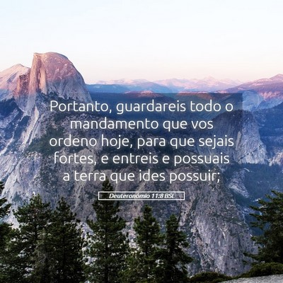 Picture 05 - Deuteronômio 11:8 BSL - Portanto, guardareis todo o mandamento que vos - Bible Verse Picture