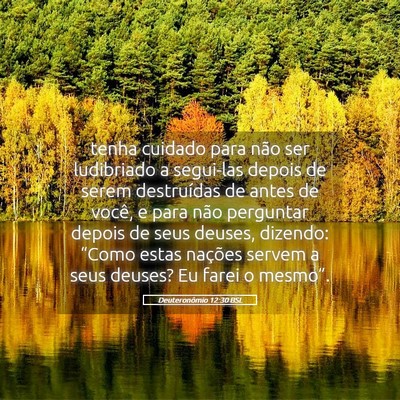 Picture 05 - Deuteronômio 12:30 BSL - tenha cuidado para não ser ludibriado a - Bible Verse Picture