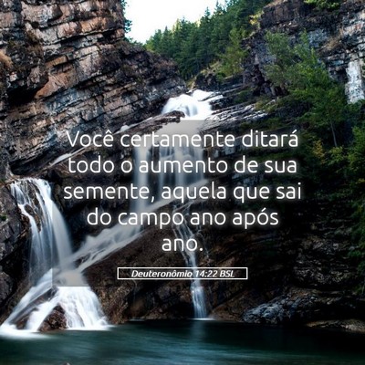 Picture 05 - Deuteronômio 14:22 BSL - Você certamente ditará todo o aumento de sua - Bible Verse Picture