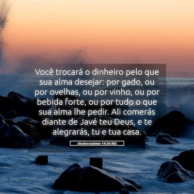 Picture 05 - Deuteronômio 14:26 BSL - Você trocará o dinheiro pelo que sua alma - Bible Verse Picture
