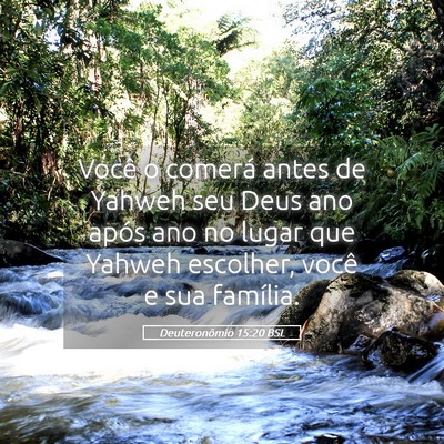 Picture 05 - Deuteronômio 15:20 BSL - Você o comerá antes de Yahweh seu Deus ano - Bible Verse Picture