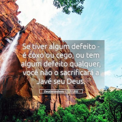 Picture 05 - Deuteronômio 15:21 BSL - Se tiver algum defeito - é coxo ou cego, ou tem - Bible Verse Picture