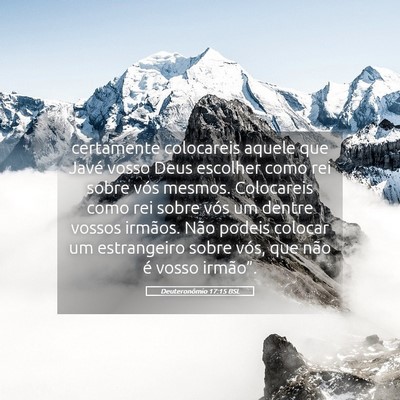 Picture 05 - Deuteronômio 17:15 BSL - certamente colocareis aquele que Javé vosso Deus - Bible Verse Picture