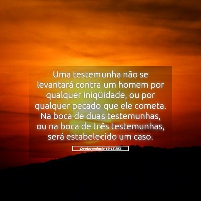 Picture 05 - Deuteronômio 19:15 BSL - Uma testemunha não se levantará contra um homem - Bible Verse Picture