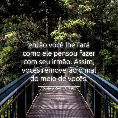 Picture 05 - Deuteronômio 19:19 BSL - então você lhe fará como ele pensou fazer com - Bible Verse Picture