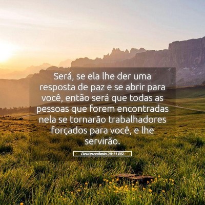 Picture 05 - Deuteronômio 20:11 BSL - Será, se ela lhe der uma resposta de paz e se - Bible Verse Picture