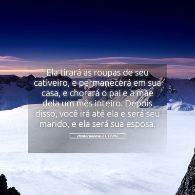 Picture 05 - Deuteronômio 21:13 BSL - Ela tirará as roupas de seu cativeiro, e - Bible Verse Picture