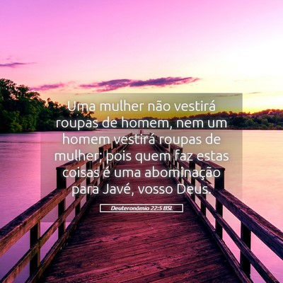 Picture 05 - Deuteronômio 22:5 BSL - Uma mulher não vestirá roupas de homem, nem um - Bible Verse Picture