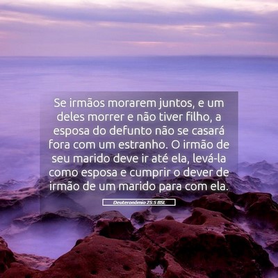 Picture 05 - Deuteronômio 25:5 BSL - Se irmãos morarem juntos, e um deles morrer e - Bible Verse Picture