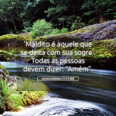 Picture 05 - Deuteronômio 27:23 BSL - 'Maldito é aquele que se deita com sua sogra'. - Bible Verse Picture