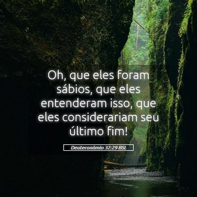 Picture 05 - Deuteronômio 32:29 BSL - Oh, que eles foram sábios, que eles entenderam - Bible Verse Picture