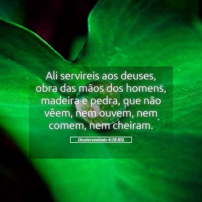 Picture 05 - Deuteronômio 4:28 BSL - Ali servireis aos deuses, obra das mãos dos - Bible Verse Picture