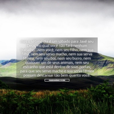 Picture 05 - Deuteronômio 5:14 BSL - mas o sétimo dia é um sábado para Javé seu - Bible Verse Picture