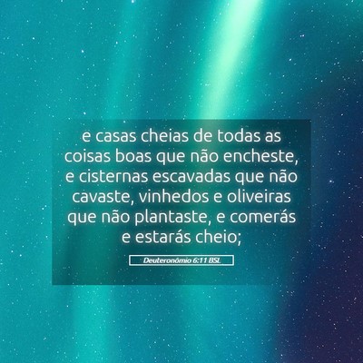 Picture 05 - Deuteronômio 6:11 BSL - e casas cheias de todas as coisas boas que não - Bible Verse Picture