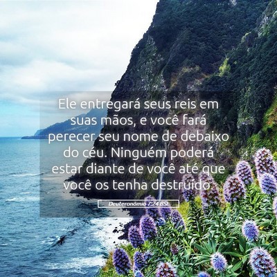 Picture 05 - Deuteronômio 7:24 BSL - Ele entregará seus reis em suas mãos, e você - Bible Verse Picture